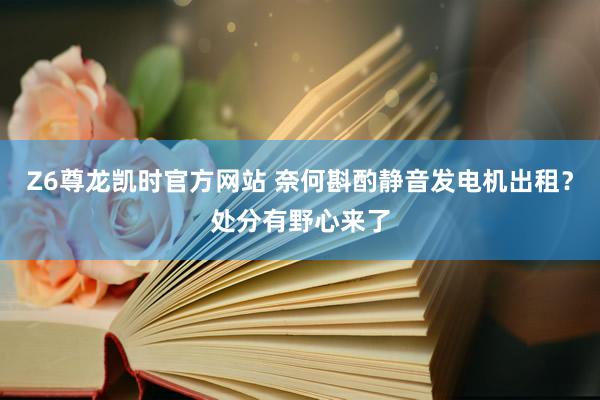 Z6尊龙凯时官方网站 奈何斟酌静音发电机出租？处分有野心来了