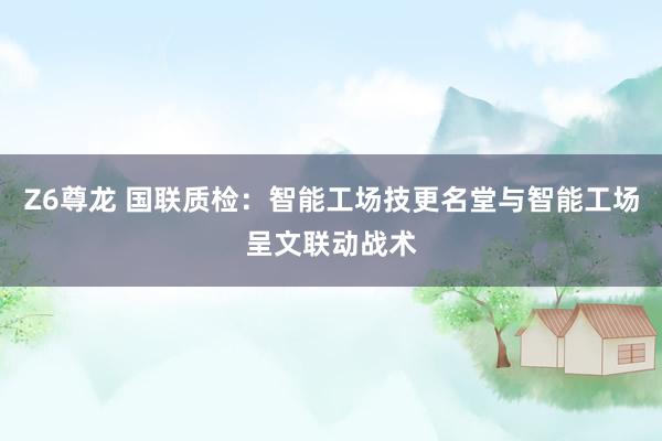 Z6尊龙 国联质检：智能工场技更名堂与智能工场呈文联动战术