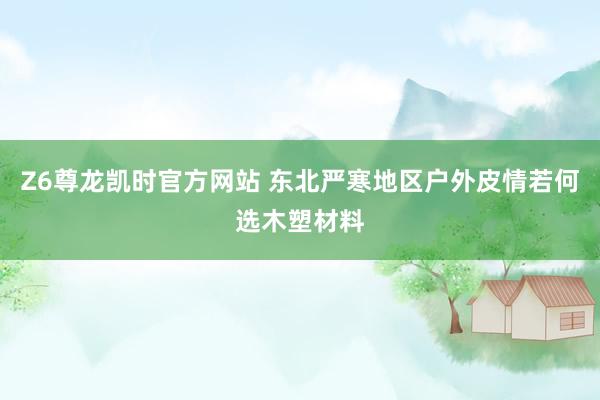 Z6尊龙凯时官方网站 东北严寒地区户外皮情若何选木塑材料