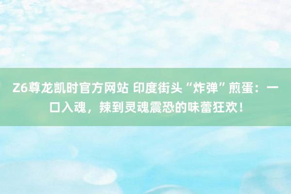 Z6尊龙凯时官方网站 印度街头“炸弹”煎蛋：一口入魂，辣到灵魂震恐的味蕾狂欢！